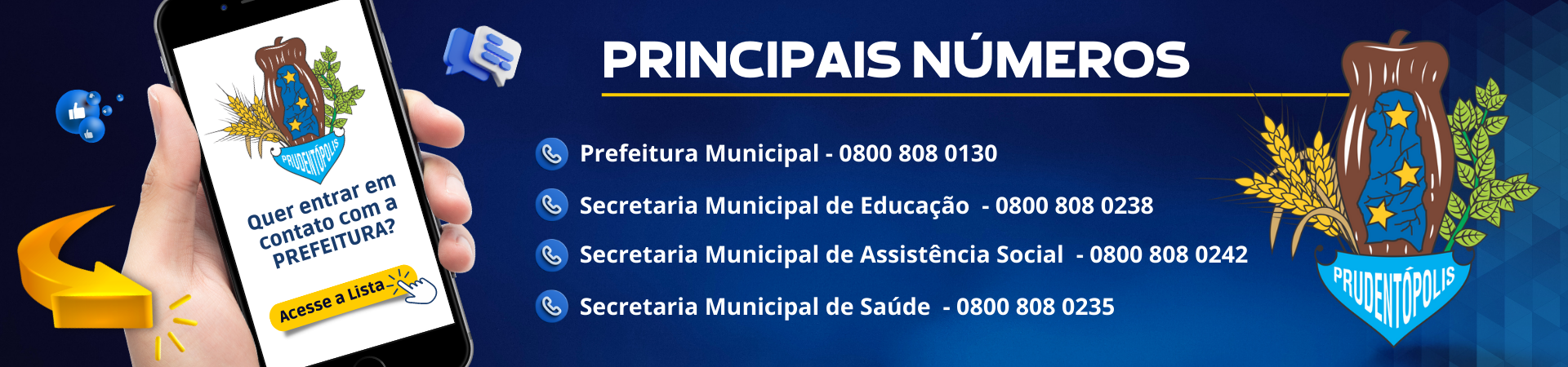 Principais Números Prefeitura