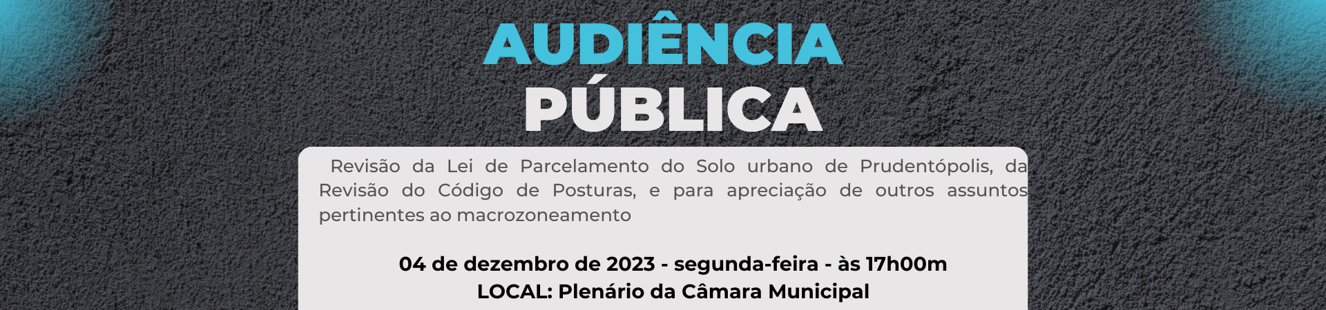 AUDIÊNCIA PÚBLICA