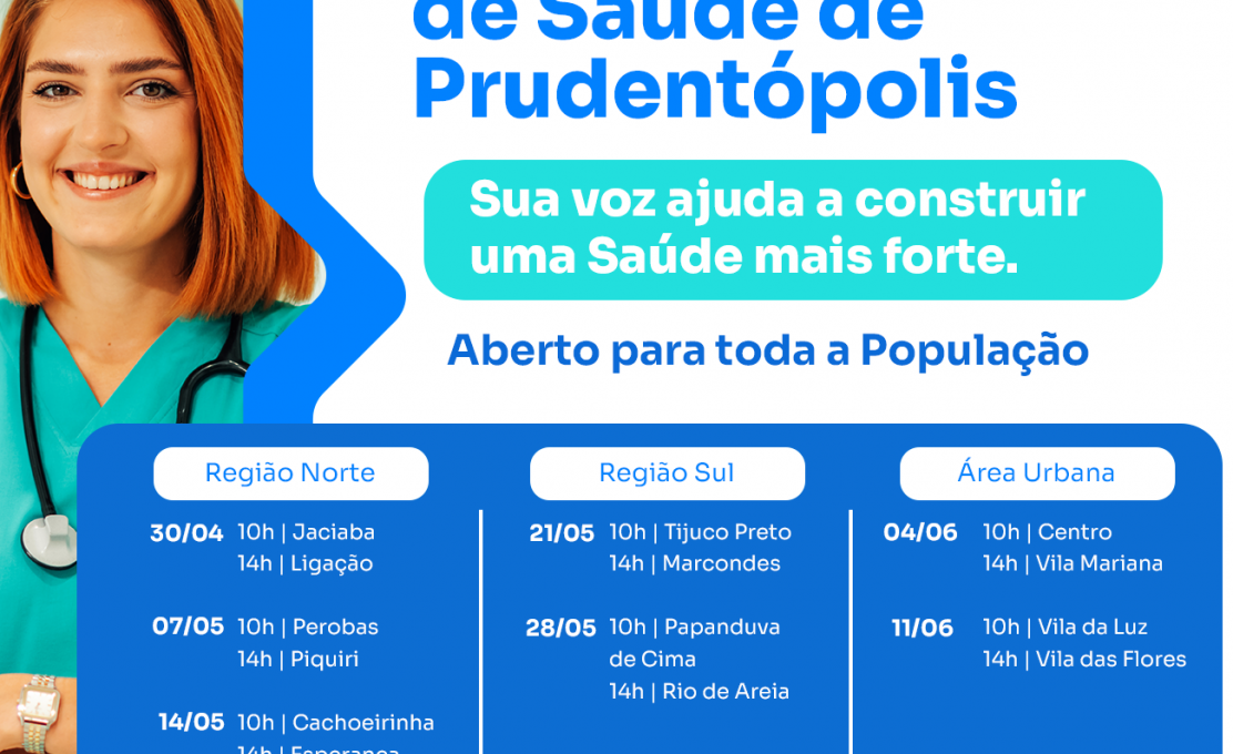 Participe das Pré-Conferências de Saúde de Prudentópolis