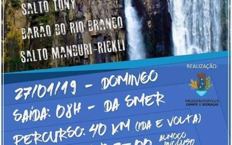 Passeio Ciclístico das Cachoeiras Gigantes será realizado em Prudentópolis.