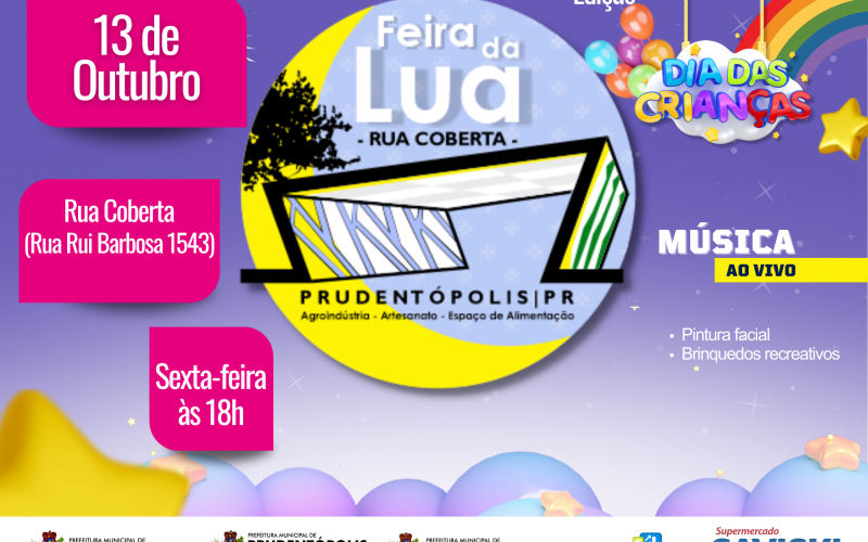 13 de Outubro - Feira da Lua edição Dia das Crianças