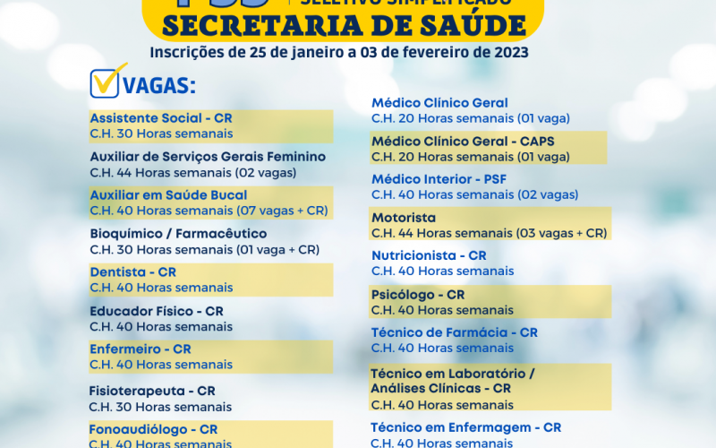 PSS - SECRETARIA DE SAÚDE 
